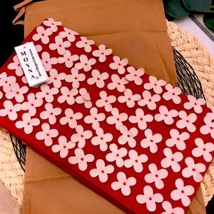 NWT Red and white clutch